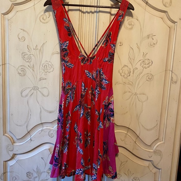 Free people cherry combo short dress NWT - Picture 4 of 5